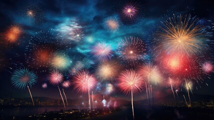 fireworks in the sky