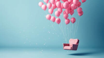 chair with balloons