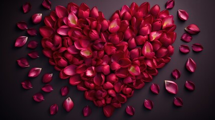 Wall Mural - red heart shaped confetti