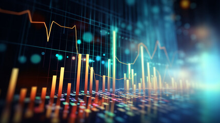 Healthcare Market Analysis with Illuminated Graphs An image depicting healthcare market analysis with illuminated graphs