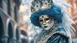 A mysterious woman in venice carnival mask