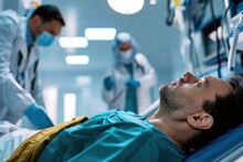 Unconscious Patient At A Hospital Emergency Room