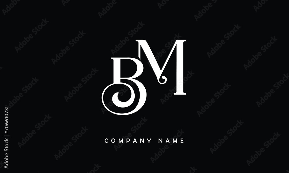 BM, MB, B, M Abstract Letters Logo Monogram Stock Vector | Adobe Stock