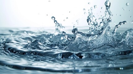 Poster - Water Splashing on the Surface of the Ocean
