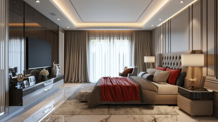 Wall Mural - The Luxurious Bedroom Interior