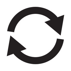 Poster - circle arrow icon. Rotate spin icon. reload, Arrows movement in a circle, refresh, reload arrow icon symbol sign, vector illustration