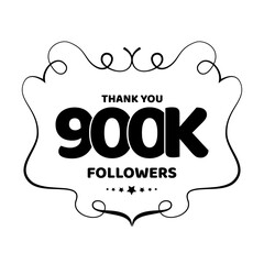 Poster - 900k followers thank you