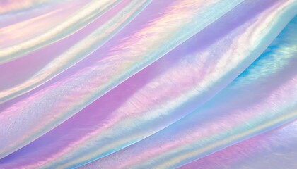 Wall Mural - silk shiny fabric texture in pastel iridescent holographic colors