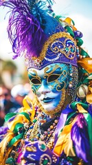 Wall Mural - The dazzling and colorful Mardi Gras carnival