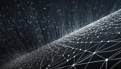 Wall Mural - stream flow digital data big data analytics and business strategy for innovative solutions 3d illustration of network structures guides and nodes of information accumulation