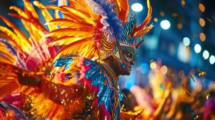 Wall Mural - The dazzling and colorful Rio carnival