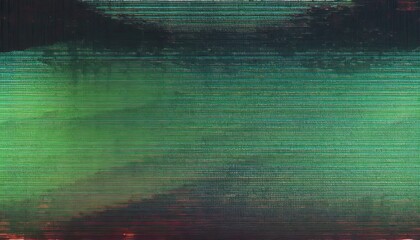 Wall Mural - glitch interference and noise on the tv screen technology wide panoramic view