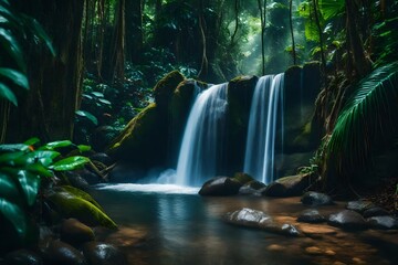 Wall Mural - waterfall in the forest