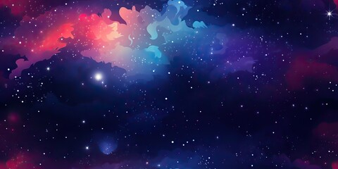Wall Mural - ai generated. ai generative. color bright abstract space cosmic galaxy universe background with many
