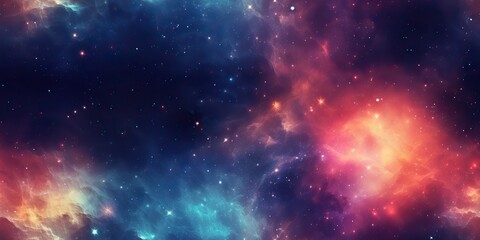 Wall Mural - ai generated. ai generative. color bright abstract space cosmic galaxy universe background with many