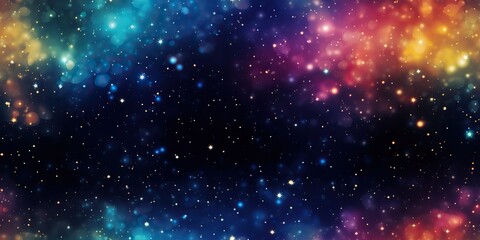 Wall Mural - ai generated. ai generative. color bright abstract space cosmic galaxy universe background with many