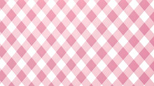 Pink And White Argyle Pattern Seamless Wallpaper Background Retro Vintage Design. Endless Decorative Linear Texture.