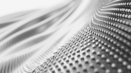 Poster - Futuristic technology innovation silver background. AI
