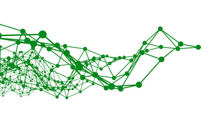 Poster - Structure of dots and lines on a transparent background. Mesh or web.