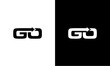 GO word typography logo with arrow