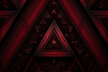 Symmetric Crimson Triangle Background Pattern