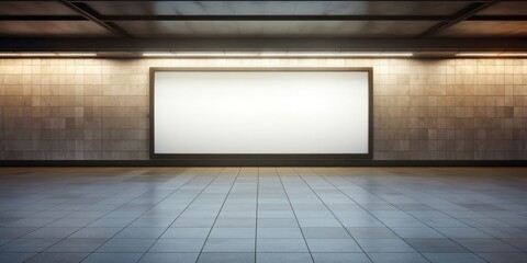 Poster - Subway Station With Large Screen Generative AI