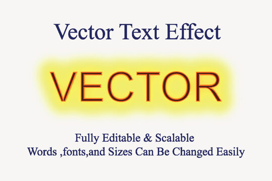 100% Editable Vector 3D Text Effect.	