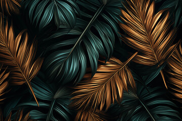 Wall Mural - Palm leaves background