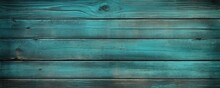 Teal Wooden Boards With Texture As Background
