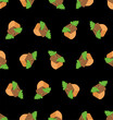 Acorn pattern seamless. Fruit of the oak tree background. Baby fabric texture