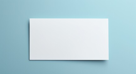 Canvas Print - blank white paper on blue background