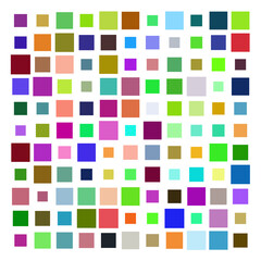 Sticker - seamless pattern with coloured squares