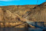 Fototapeta  - Star Mine Suspension Bridge Drumheller Alberta Canada