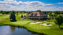 An Exclusive Golf Course With Immaculate Greens And A Luxury Clubhouse Frequented By The Wealthy.