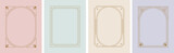 Fototapeta  - Art Deco frames minimalist collection. Elegant luxury borders and frames, vector templates design