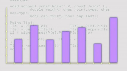 Poster - Animation of financial data processing over grey background