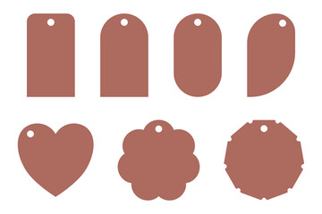 Wall Mural - Label template set for cutting – Collection of simple isolated promotional tags