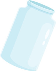 Poster - glass jar waste icon cartoon vector. sorting ecology. bottle trash sort