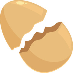Poster - eggshell cracked waste icon cartoon vector. sorting organic food. trash ecology