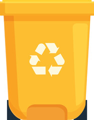 Poster - yellow paper sorting waste icon cartoon vector. trash sort. organic recycle