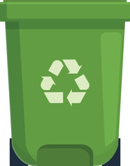 Poster - green waster sorting cart icon cartoon vector. plastic garbage. power sustainability