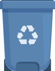 Poster - blue cart waste sorting icon cartoon vector. ecology organic. domestic separation