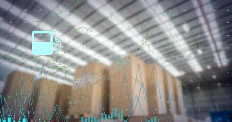 Poster - Animation of financial data processing over warehouse