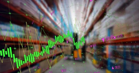 Poster - Animation of financial data processing over warehouse