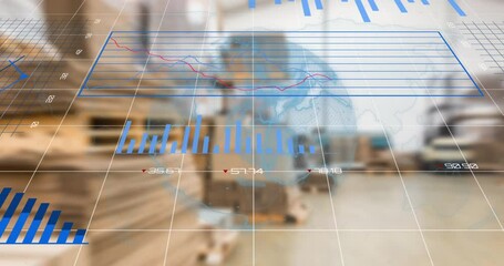 Poster - Animation of financial data processing over warehouse