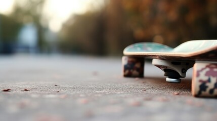 Closeup of a camo patterned skateboard grip tape.