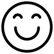 smile icon, vector illustration, simple design, best used for web, banner or presentation