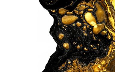  Black Gold Geode Liquid Resin Texture