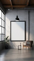 Wall Mural - Interior Photo Frame Mock Up for Modern House