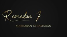 Ramadan Kareem And Marhaban Ya Ramadan With Golden Handwritten Animation